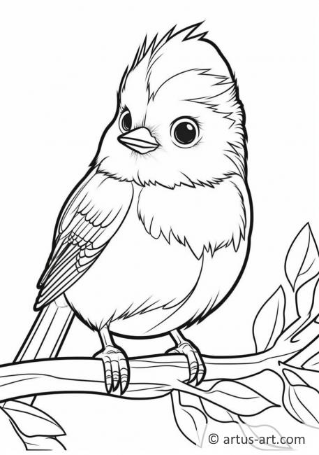 Awesome Kinglet Coloring Page